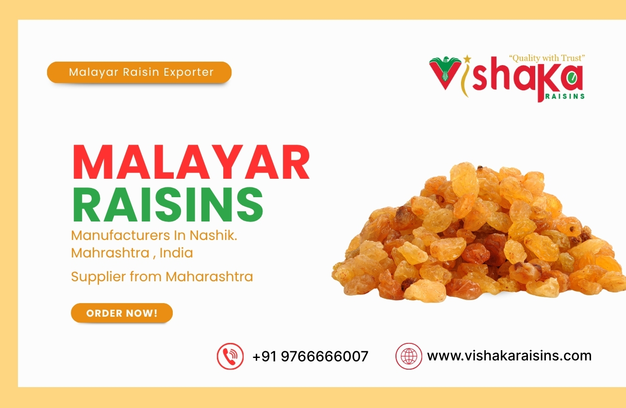 Premium Malayar Raisins Manufacturers and Exporters in India | Vishaka Raisins